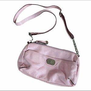 Blush Pink Leather Isaac Mizrahi Shoulder Bag EUC
